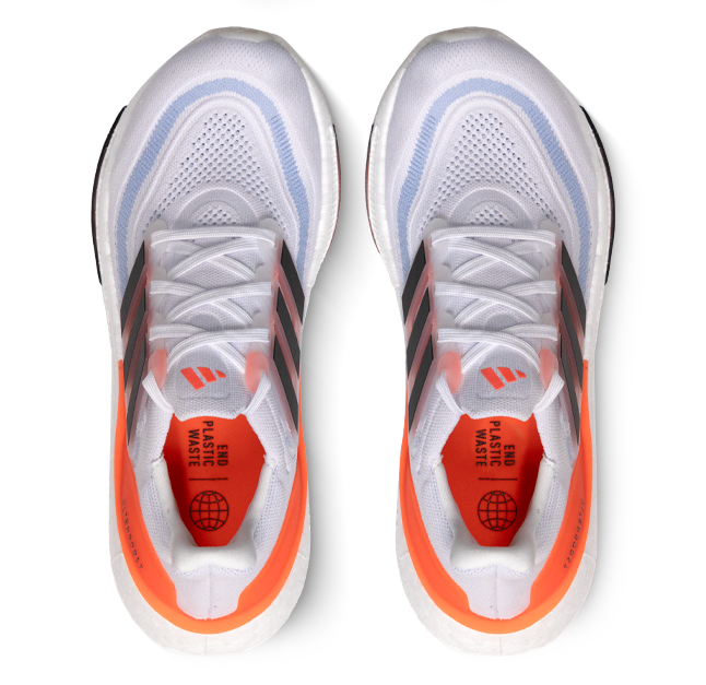 ULTRABOOST LIGHT SHOES Cloud White / Core Black / Solar Red Image