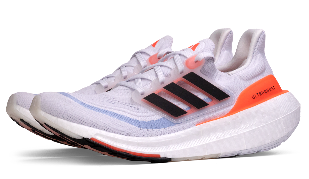 ULTRABOOST LIGHT SHOES Cloud White / Core Black / Solar Red Image