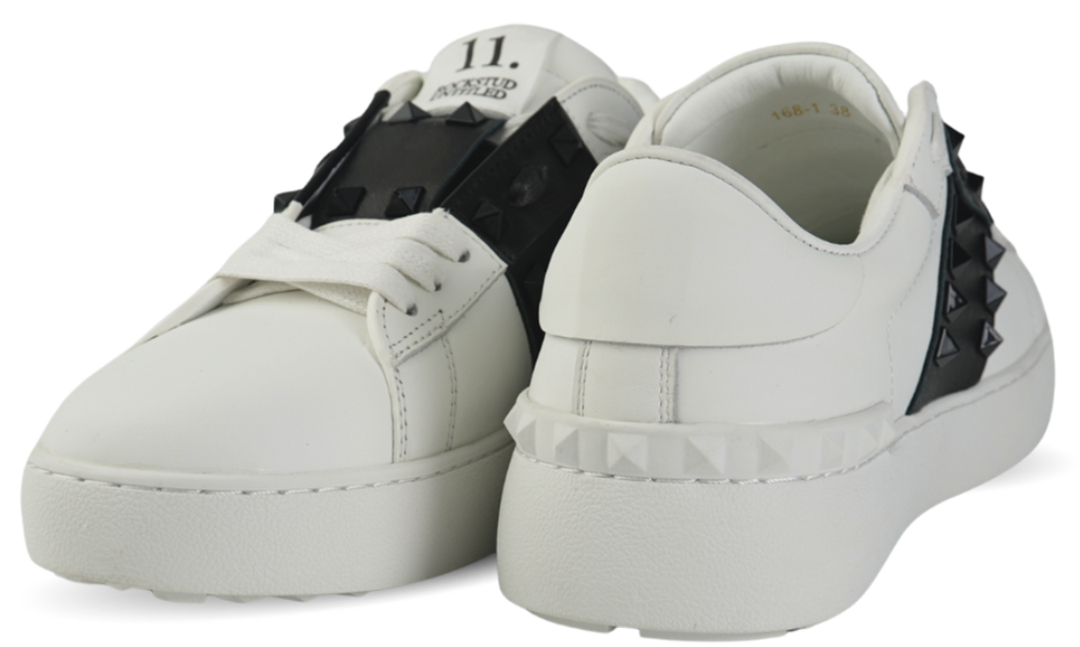 VALENTINO GARAVANI Rockstud Sneaker - Black & White Open Two Tone Image