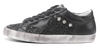 Golden Goose Women's Black Super-Star All- Glitter Back Leather Sneaker