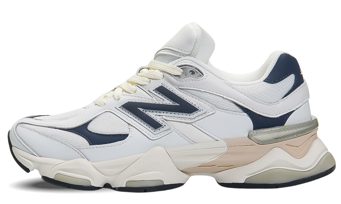 New Balance 9060 White & Navy Blue Image