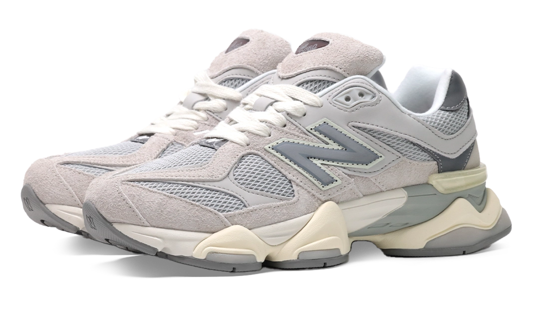New Balance Gray 9060 Suede Sneakers Image