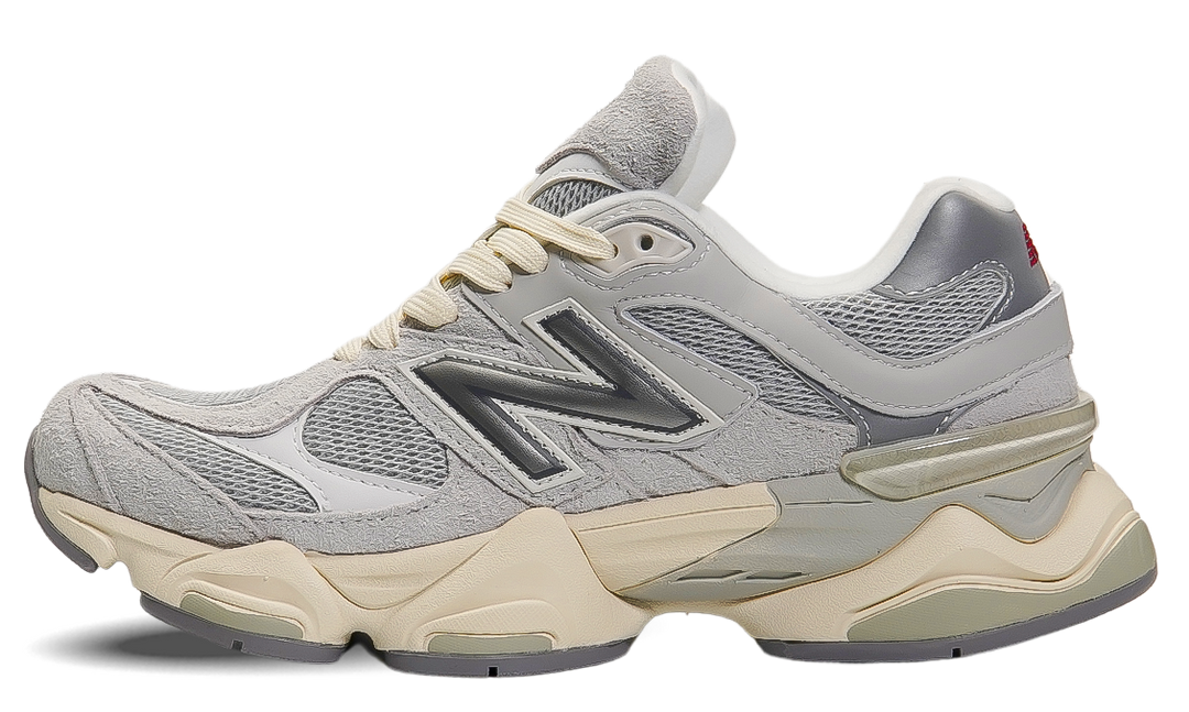 New Balance Grey 9060 Suede Sneakers Image