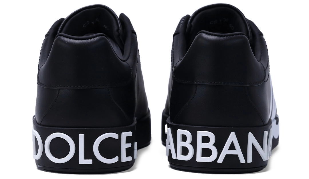 Dolce & Gabbana - Low-Top Sneakers PORTOFINO nappa leather - black Image