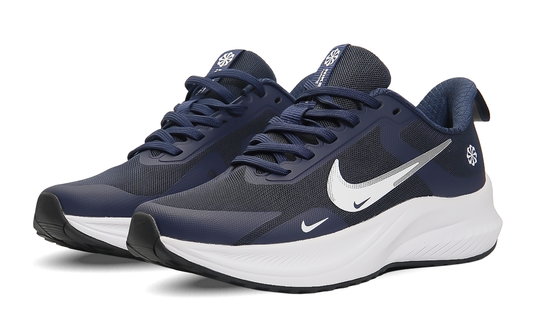 Nike Running Shoe Navy Blue & White Image