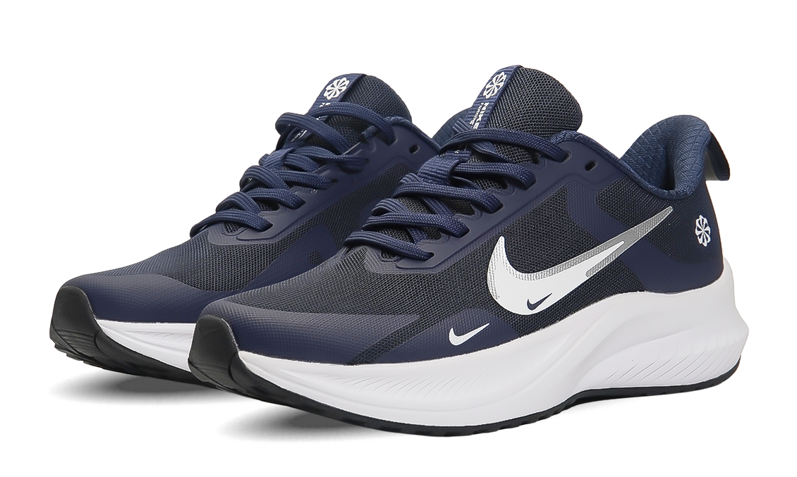 Nike Running Shoe Navy Blue & White Image