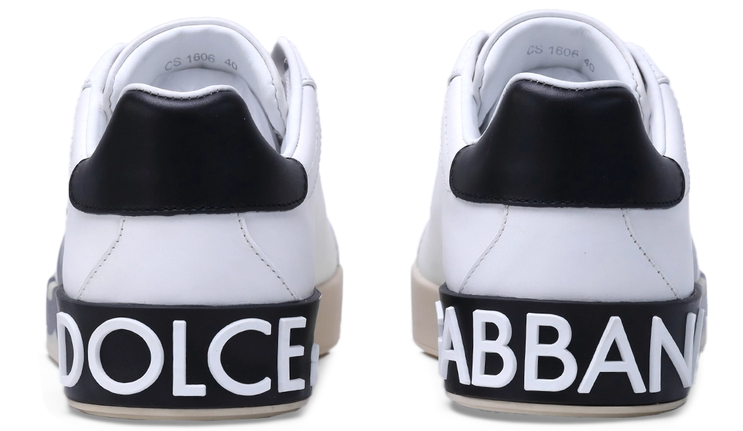 Dolce & Gabbana Leather Portofino Sneakers With Dg Logo Image