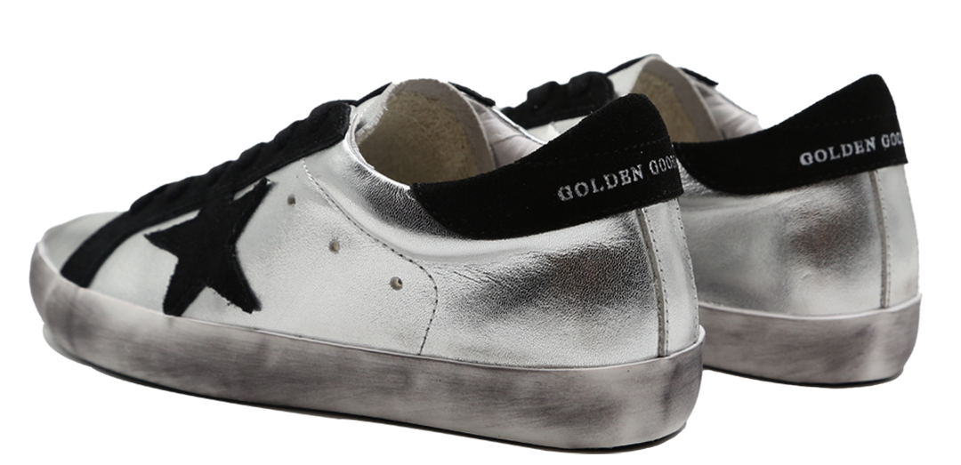 Golden Goose Black and silver Leather Sneakers Image