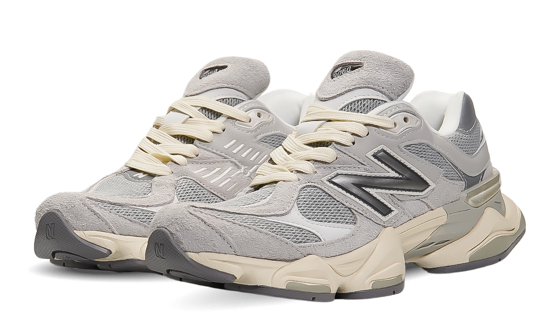 New Balance Grey 9060 Suede Sneakers Image