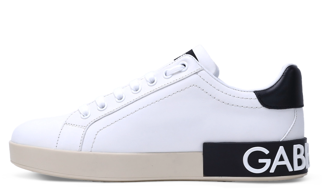 Dolce & Gabbana Leather Portofino Sneakers With Dg Logo Image