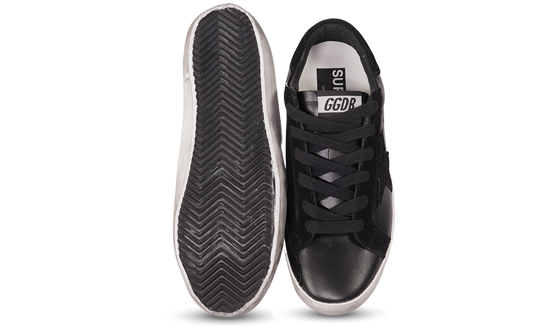 Golden Goose Full Black Leather Sneakers Image