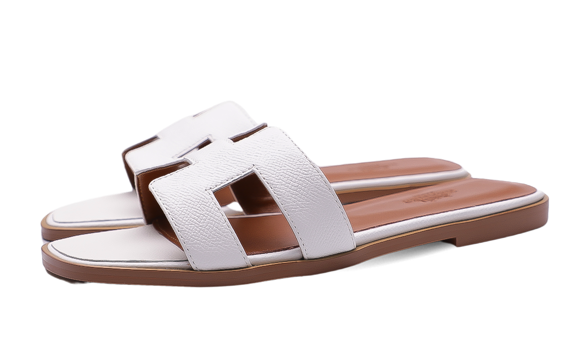 Hermès Oran Sandals White Image