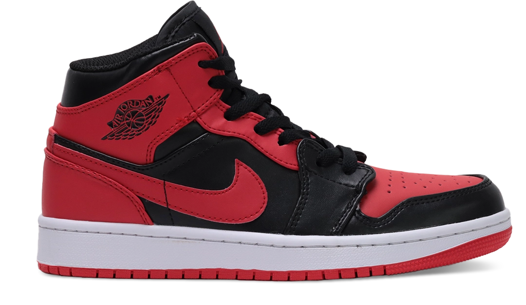 Air Jordan 1 High  Mid Banned 2020 Black University Red White Image