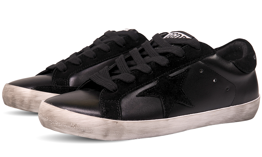 Golden Goose Full Black Leather Sneakers Image