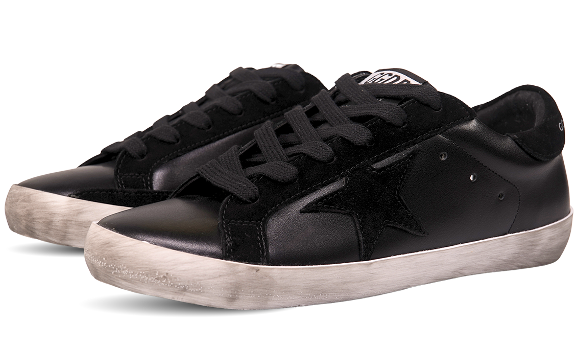 Golden Goose Full Black Leather Sneakers Image