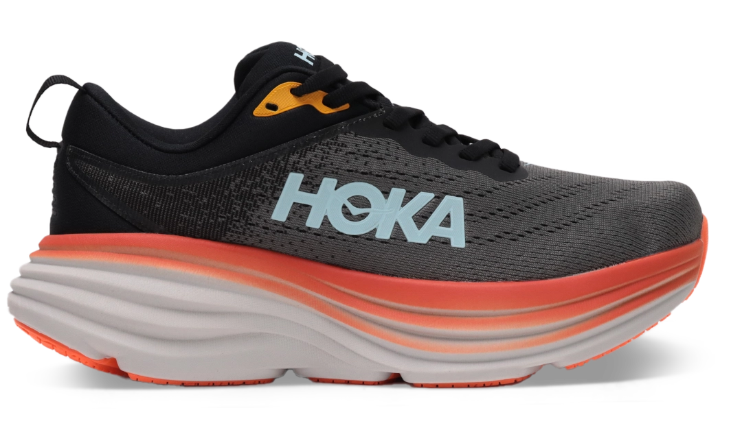 Hoka bondi 8 black & orange Image