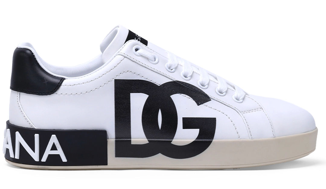 Dolce & Gabbana Leather Portofino Sneakers With Dg Logo Image