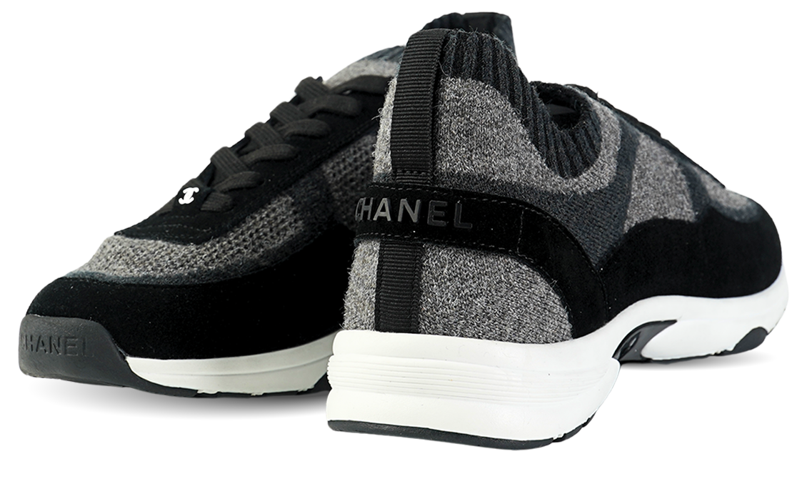 Chanel Sneakers, Black Suede Image