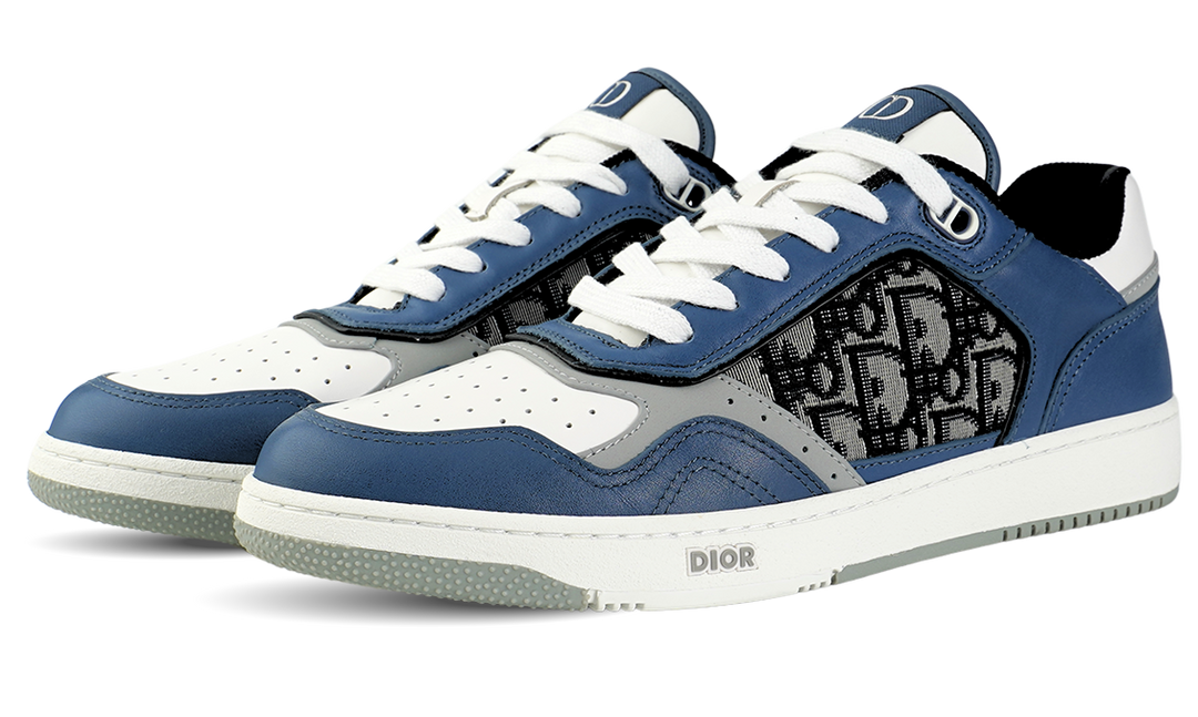 Dior B27 Low Blue Cream Dior Gray Beige Black Dior Oblique Jacquard Image