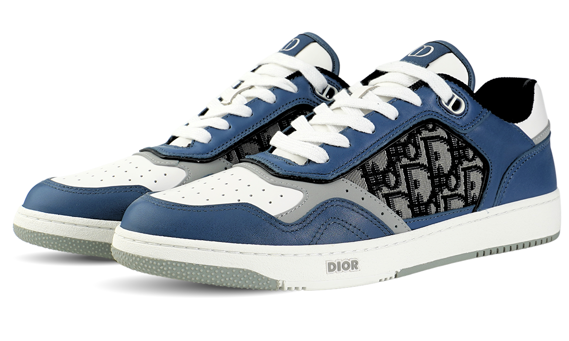 Dior B27 Low Blue Cream Dior Gray Beige Black Dior Oblique Jacquard Image