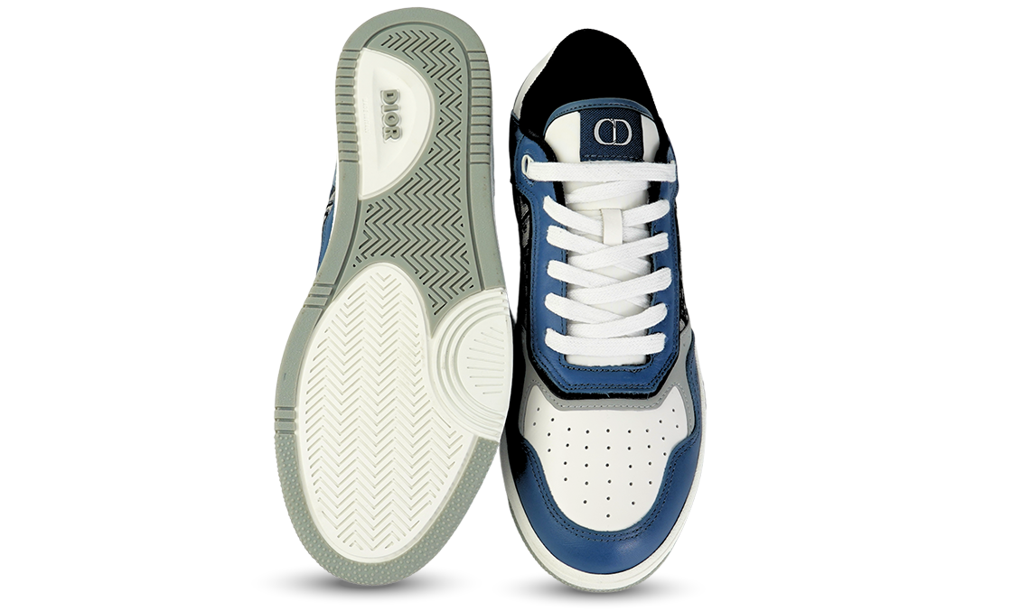 Dior B27 Low Blue Cream Dior Gray Beige Black Dior Oblique Jacquard Image