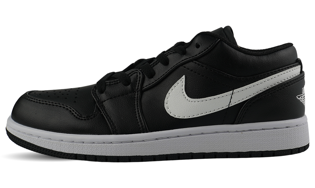 Nike Air Jordan 1 Low Leather Trainers Black/White Image