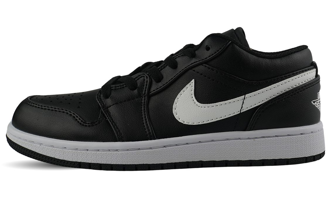 Nike Air Jordan 1 Low Leather Trainers Black/White Image