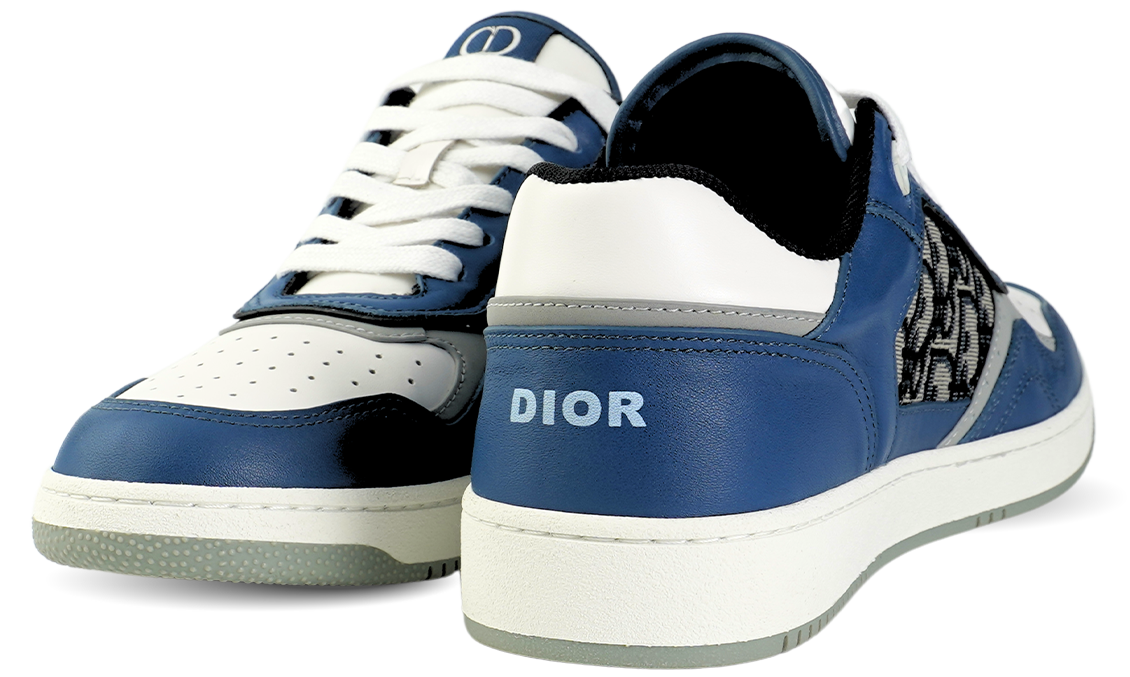 Dior B27 Low Blue Cream Dior Gray Beige Black Dior Oblique Jacquard Image