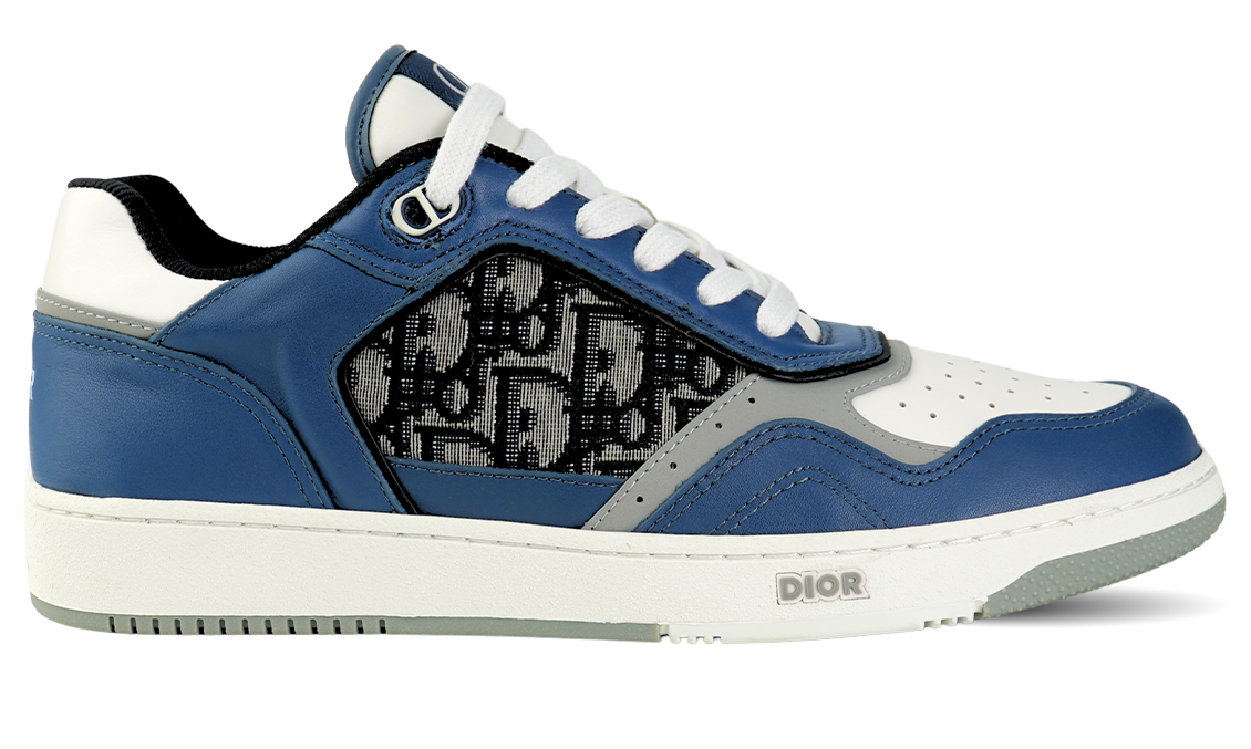 Dior B27 Low Blue Cream Dior Gray Beige Black Dior Oblique Jacquard Image