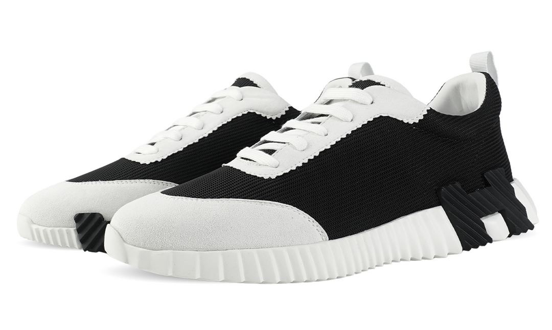 HERMES Bouncing Men's Sneakers | White & Black Image