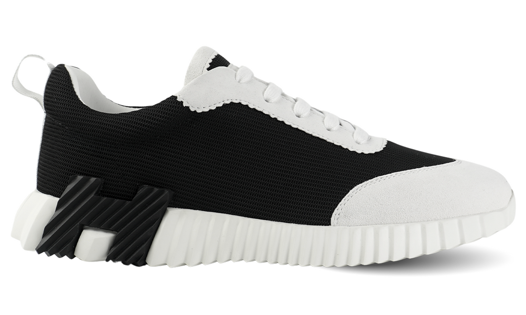 HERMES Bouncing Men's Sneakers | White & Black Image