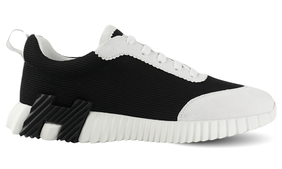 HERMES Bouncing Men's Sneakers | White & Black Image