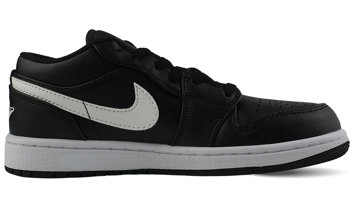 Nike Air Jordan 1 Low Leather Trainers Black/White Image