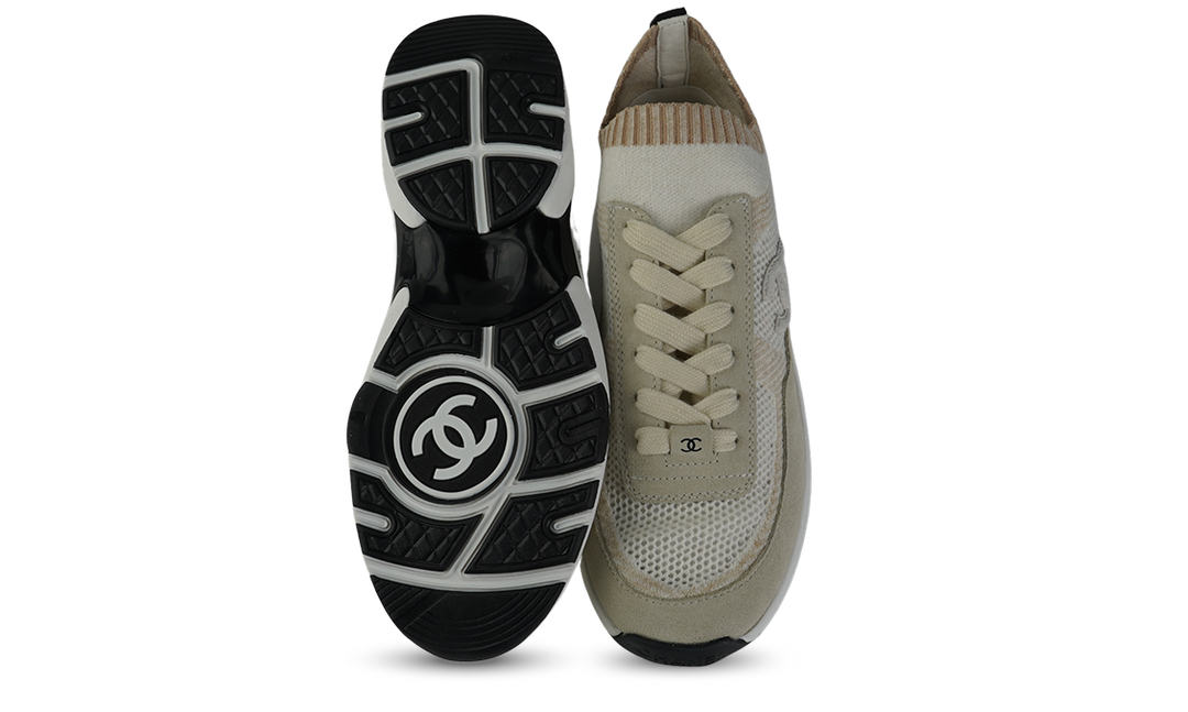 Chanel Sneakers, Beige Suede Image