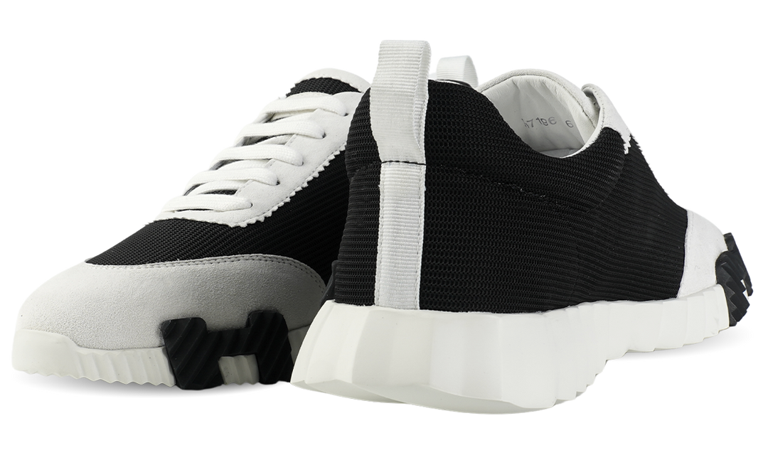 HERMES Bouncing Men's Sneakers | White & Black Image