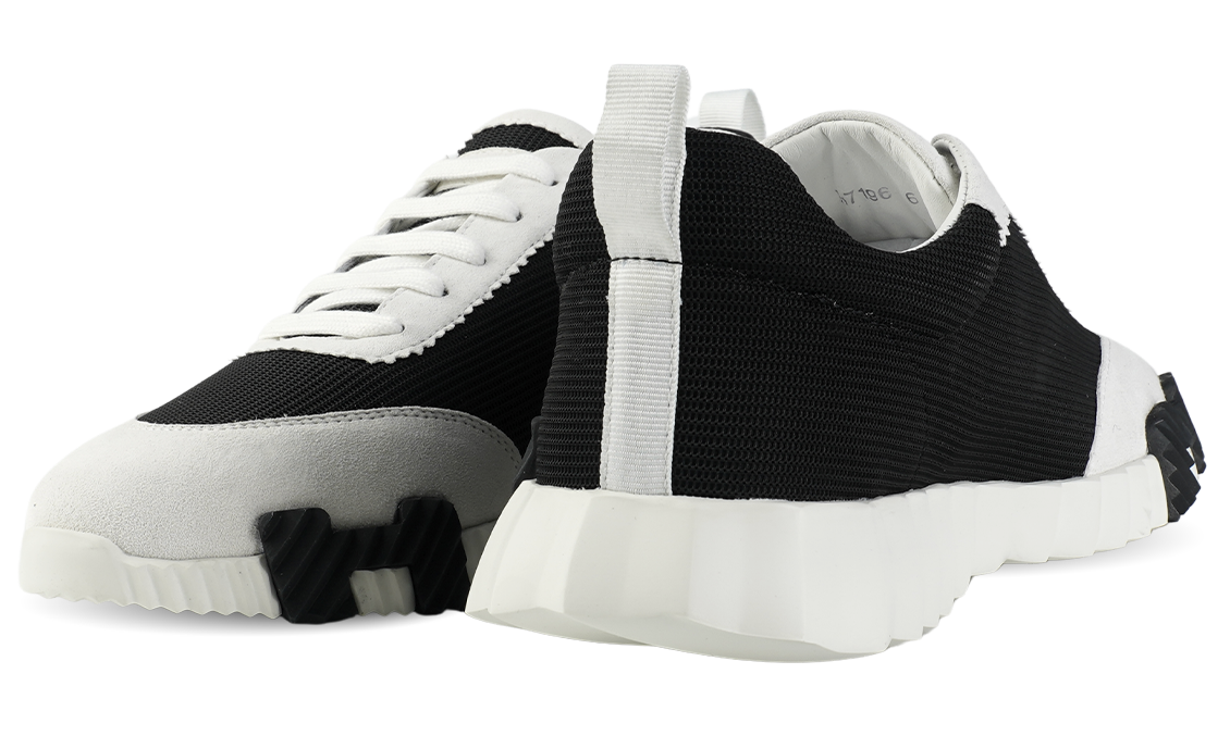 HERMES Bouncing Men's Sneakers | White & Black Image