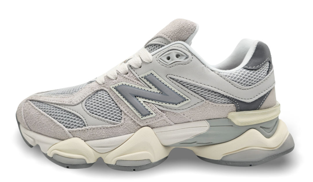New Balance Gray 9060 Suede Sneakers Image