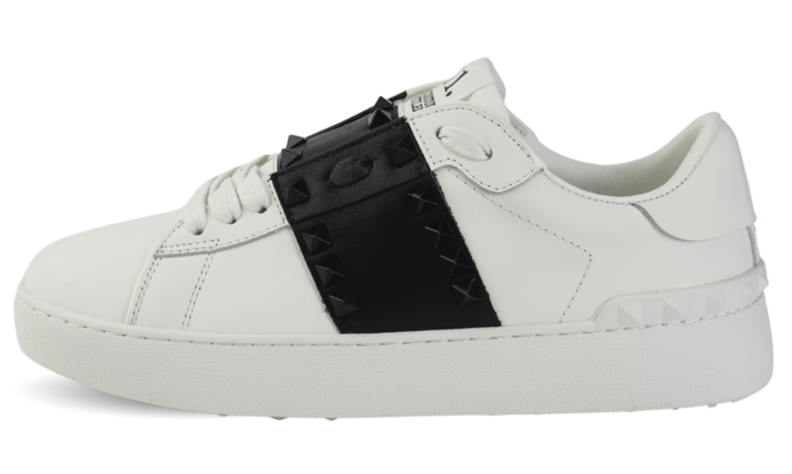 VALENTINO GARAVANI Rockstud Sneaker - Black & White Open Two Tone Image